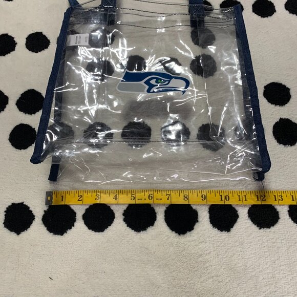 Seattle Seahawks Clear Tote Bag NFL Football Logo Reusable Stadium Approved New - Picture 3 of 5